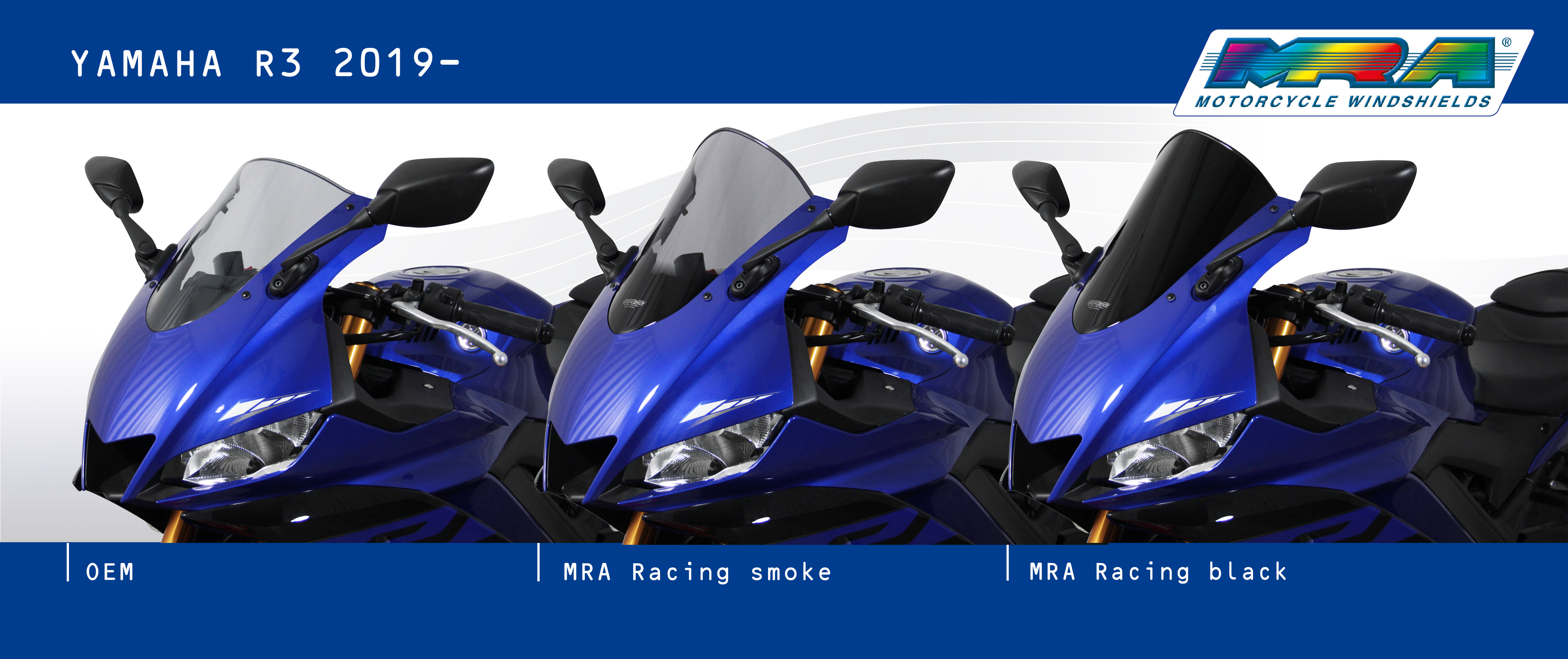 YZF-R3 - Racingscheibe "R" 2019- - rauchgrau