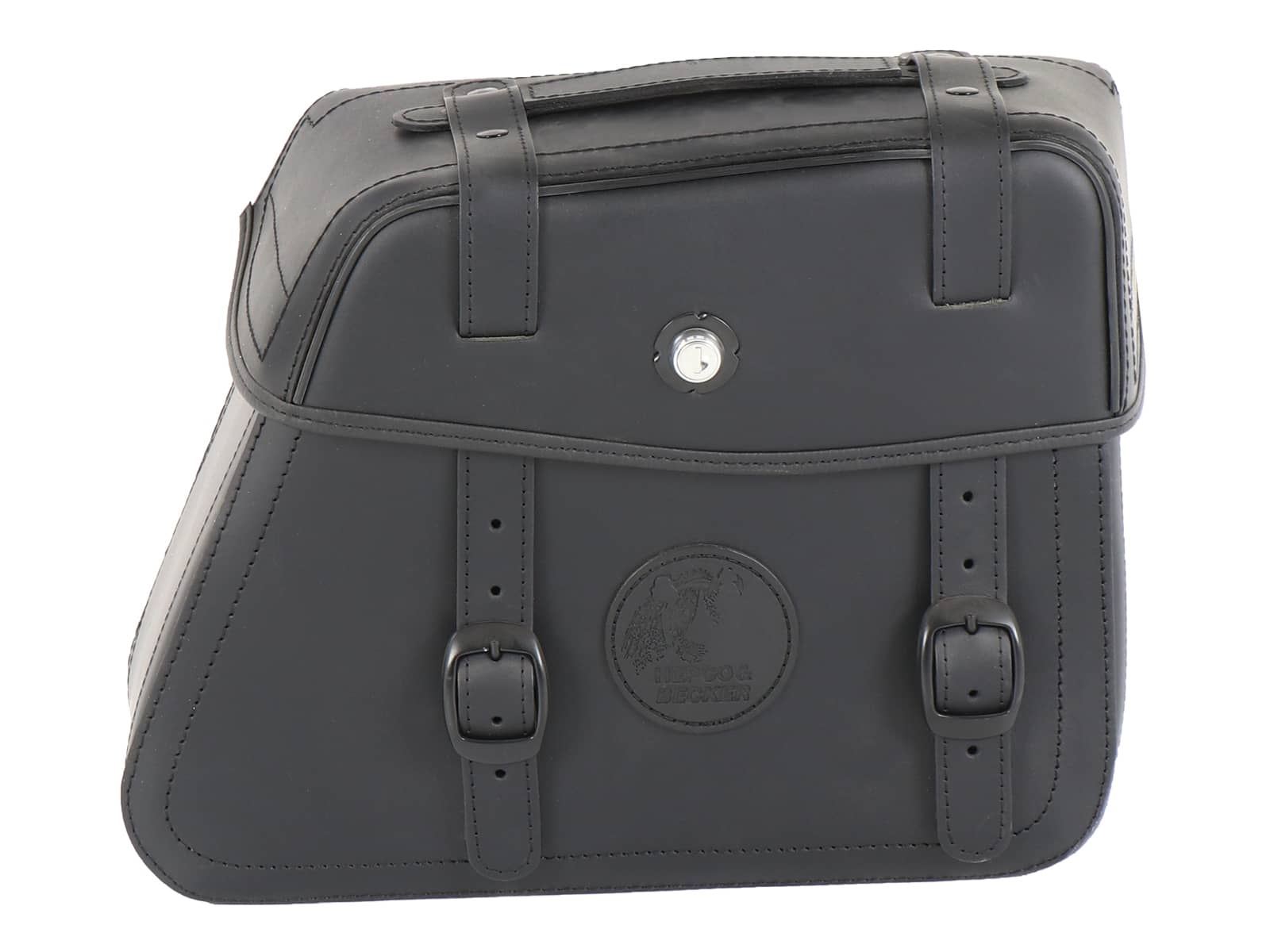 Ledereinzeltasche Rugged für Cutout schwarz rechts