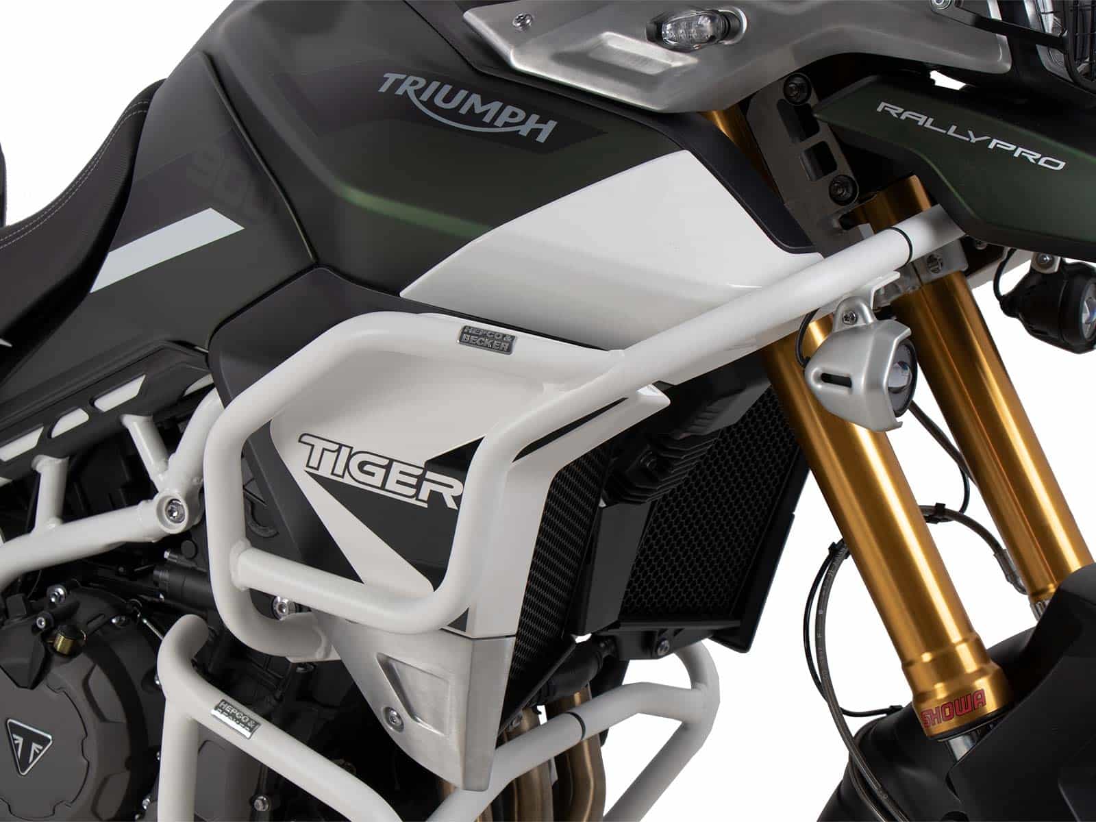 Tankschutzbügel weiß für Triumph Tiger 850 Sport (2021-2024)