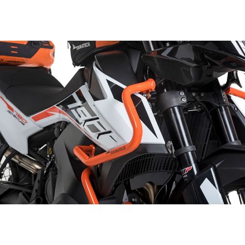 Verkleidungssturzbügel Edelstahl, orange für KTM 890 Adventure (-2022)/ 890 Adventure R (-2022)/ 790 Adventure/ 790 Adventure R (-2022)