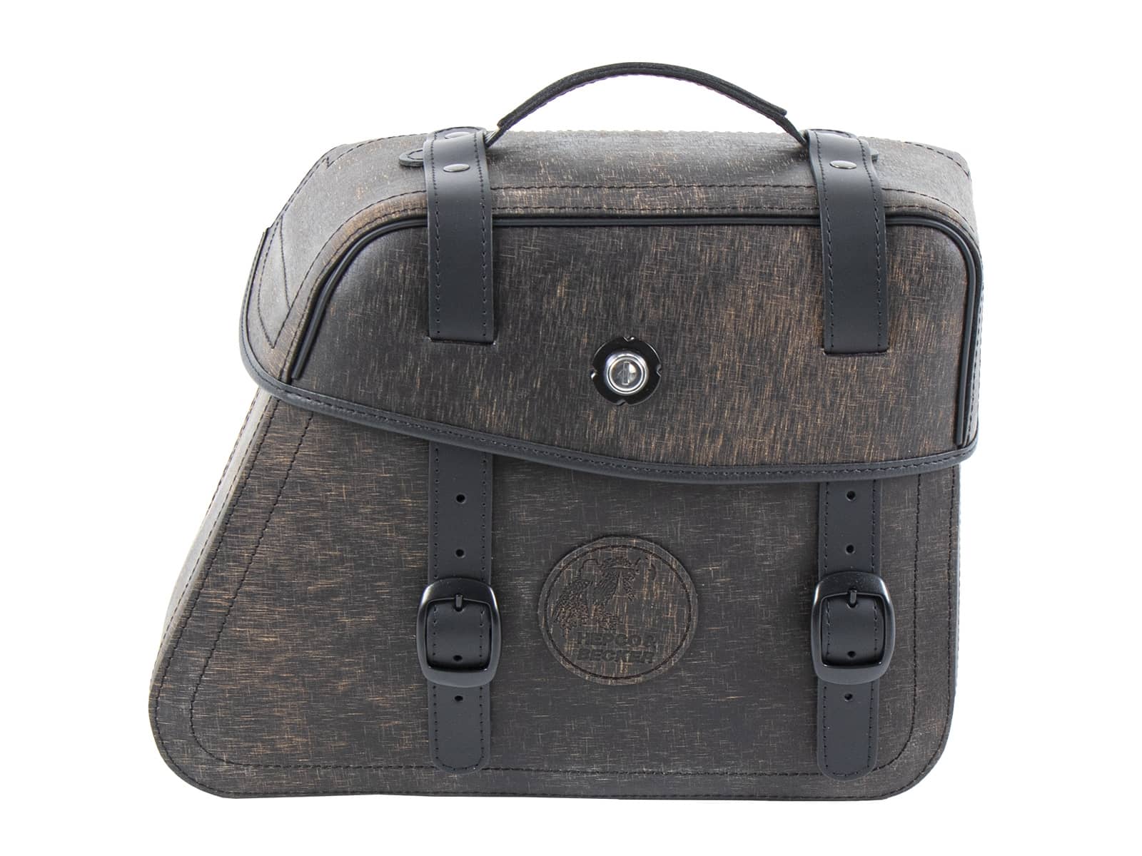 Ledereinzeltasche Rugged für C-Bow Halter braun rechts