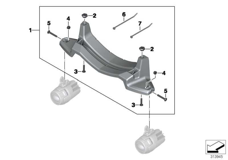77518529215 Halter für LED Zusatzscheinwerfer für BMW R1200GS LC