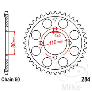 Kettenrad 37Z Teilung 530 Innendurchmesser 080 Lochkreis 110