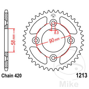 Kettenrad 37Z Teilung 420 Innendurchmesser 058 Lochkreis 090