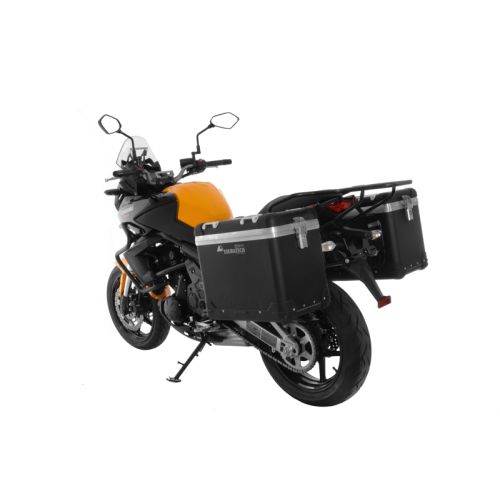 Motorrad Alukoffer System ZEGA Pro And-Black 45/45 Liter mit Stahlträger schwarz für Kawasaki Versys 650 (2010-2014)