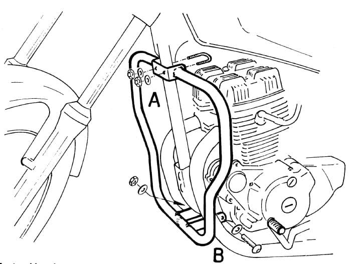 Motorschutzbügel chrom für Honda CM 125 (1982-1986)
