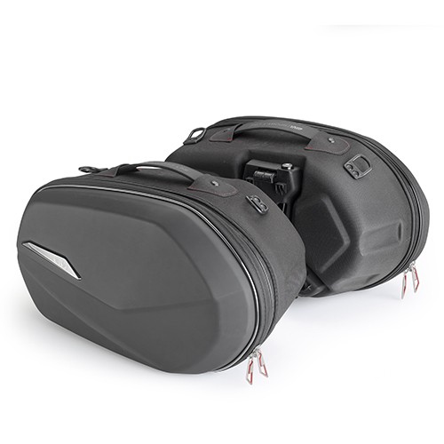 Thermogeformte Easy Lock Packtaschen schwarz Volumen 25+25 Liter / Max. Zuladung á 5 kg