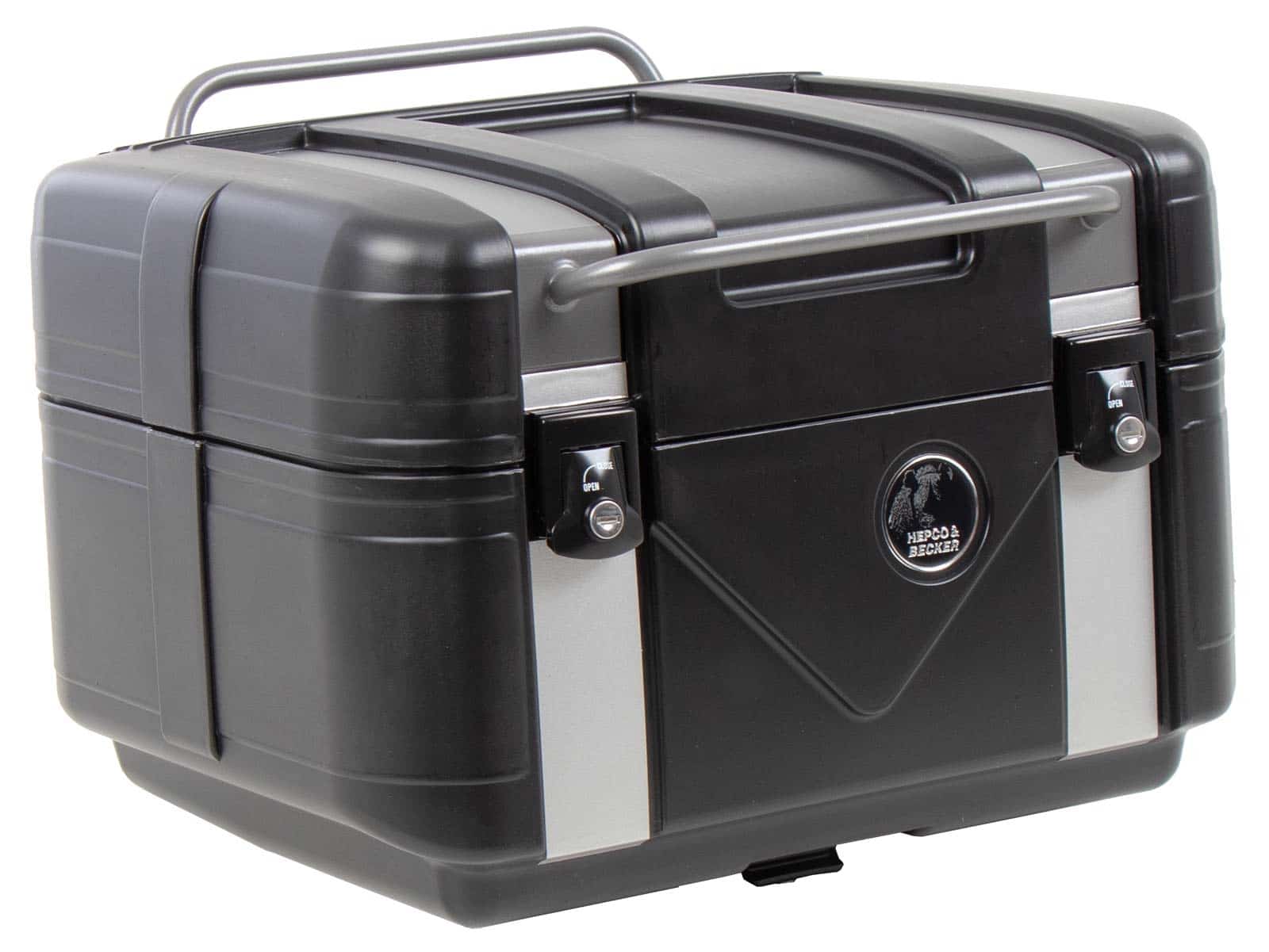 Gobi Topcase Black Edition - schwarz mit silbernen Inlays