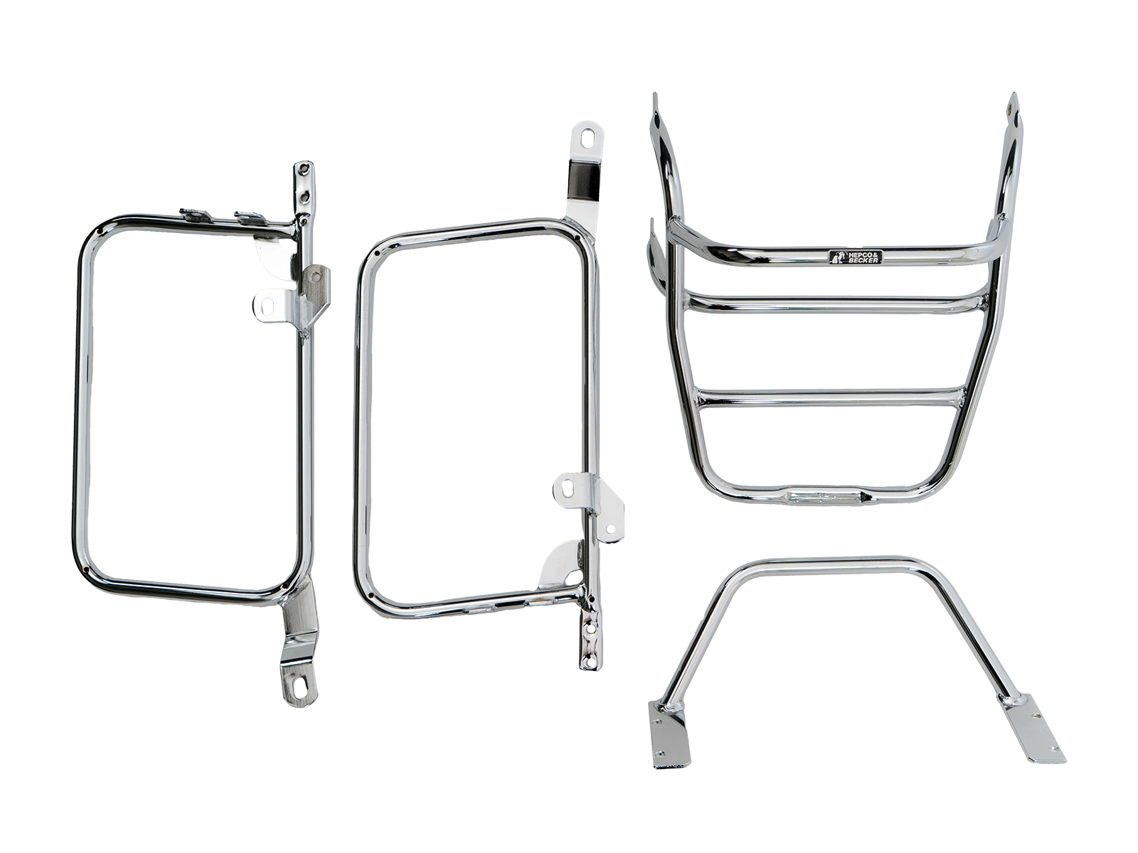 Komplettträgerset (Seitenkofferträger und Rohrgepäckbrücke Topcaseträger) chrom für Yamaha XS 1100 (1977-1980)