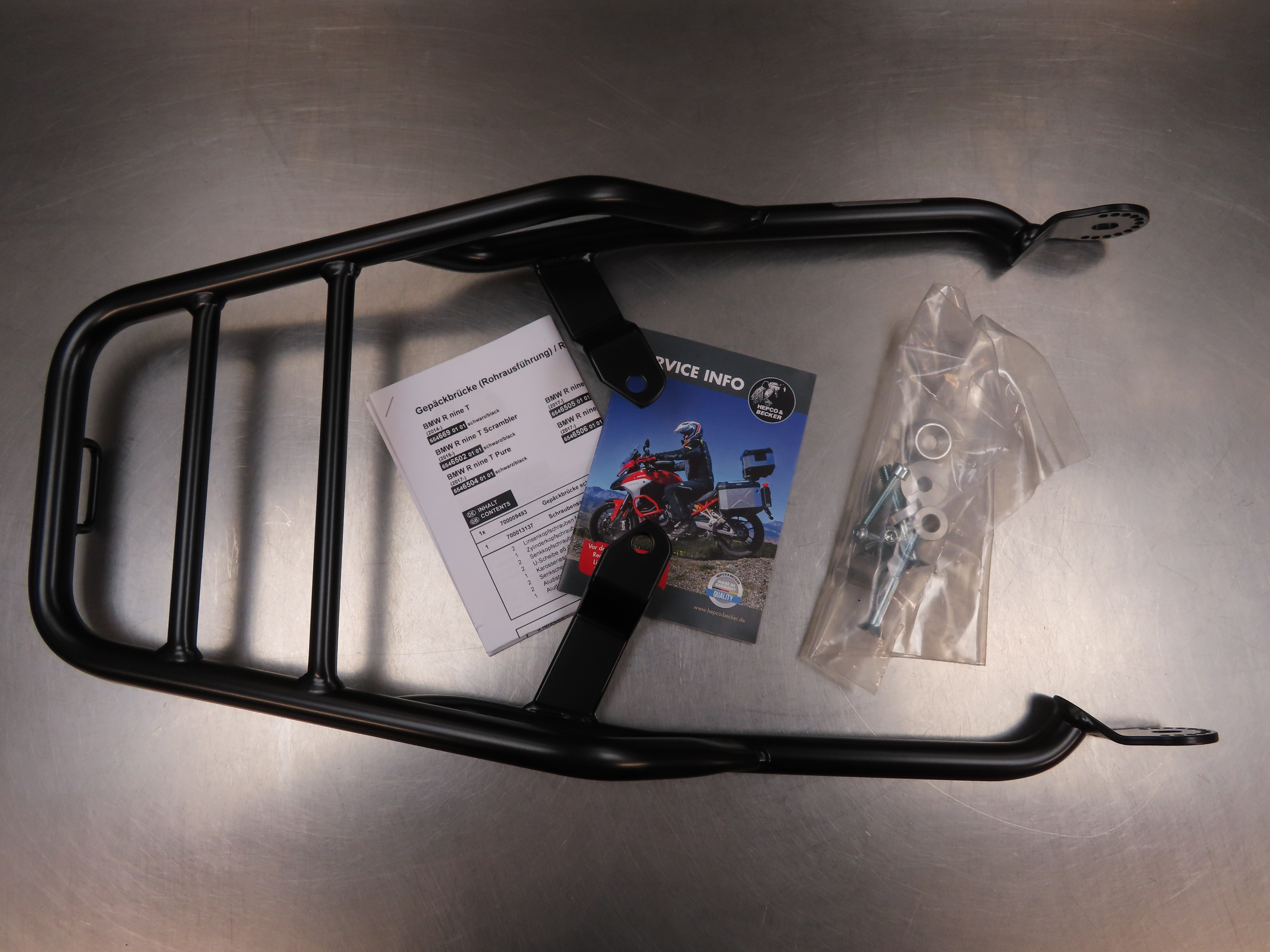 Rohrgepäckbrücke schwarz für BMW R nineT Scrambler (2016-2023)