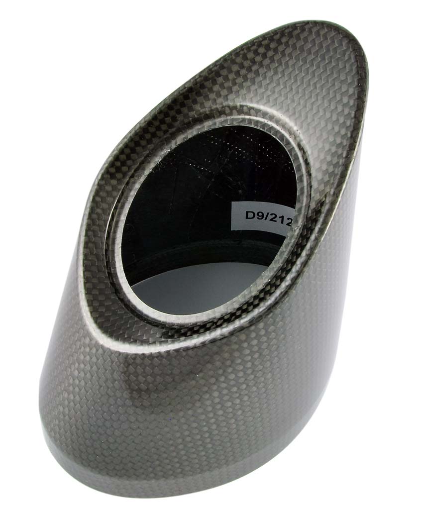 Akrapovic Endkappenset für V4A/Titan/Carbon Dämpfer inkl. schwarze Edelstahl- V4A Niete, linke Seite