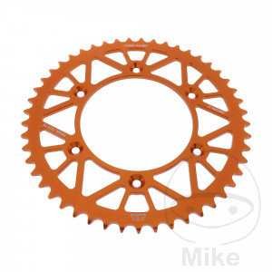 Alu-Kettenrad 49Z Teilung 520 orange JT Innendurchmesser 125 Lochkreis 150