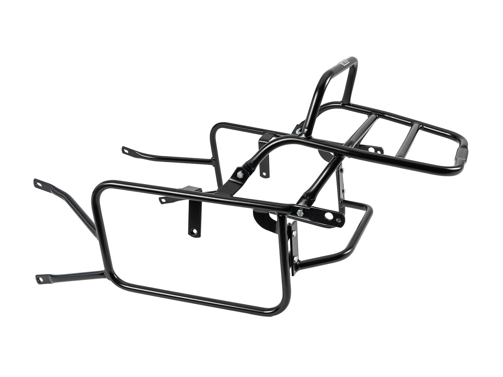 Komplettträgerset (Seitenkofferträger und Rohrgepäckbrücke Topcaseträger) schwarz für Honda VFR 750 F (1986-1987)