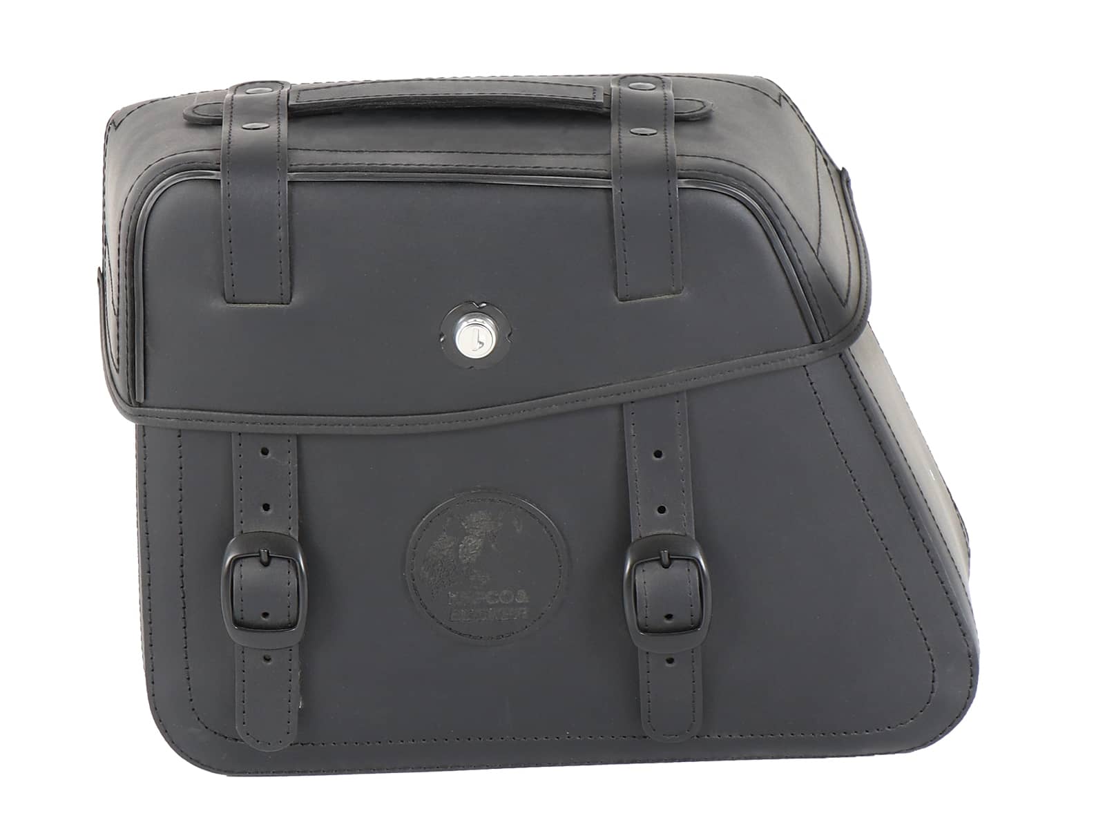Ledereinzeltasche Rugged für Cutout schwarz links