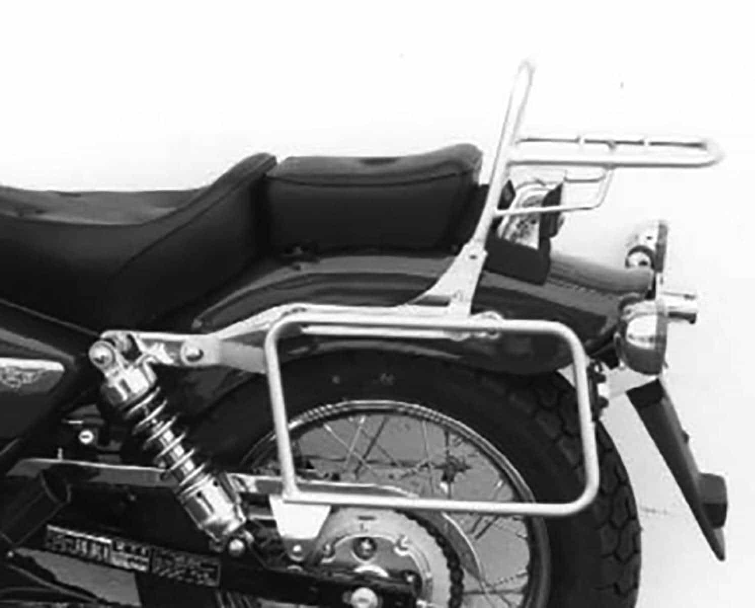 Seitenkofferträger festverschraubt chrom für Honda CA 125 Rebel (1995-2001)/CMX 250 Rebel (1996-2001)