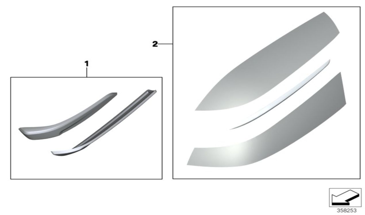 358253 Original BMW Schutzfolie für Tourenkoffer oben (Bildposition 2) R1250RT K1600 GT GTL