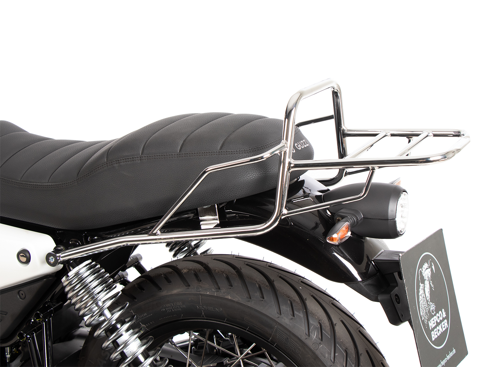 Rohrgepäckbrücke Topcaseträger chrom für Moto Guzzi V7 Special/Stone/Centenario (850 ccm) (2021-2024)