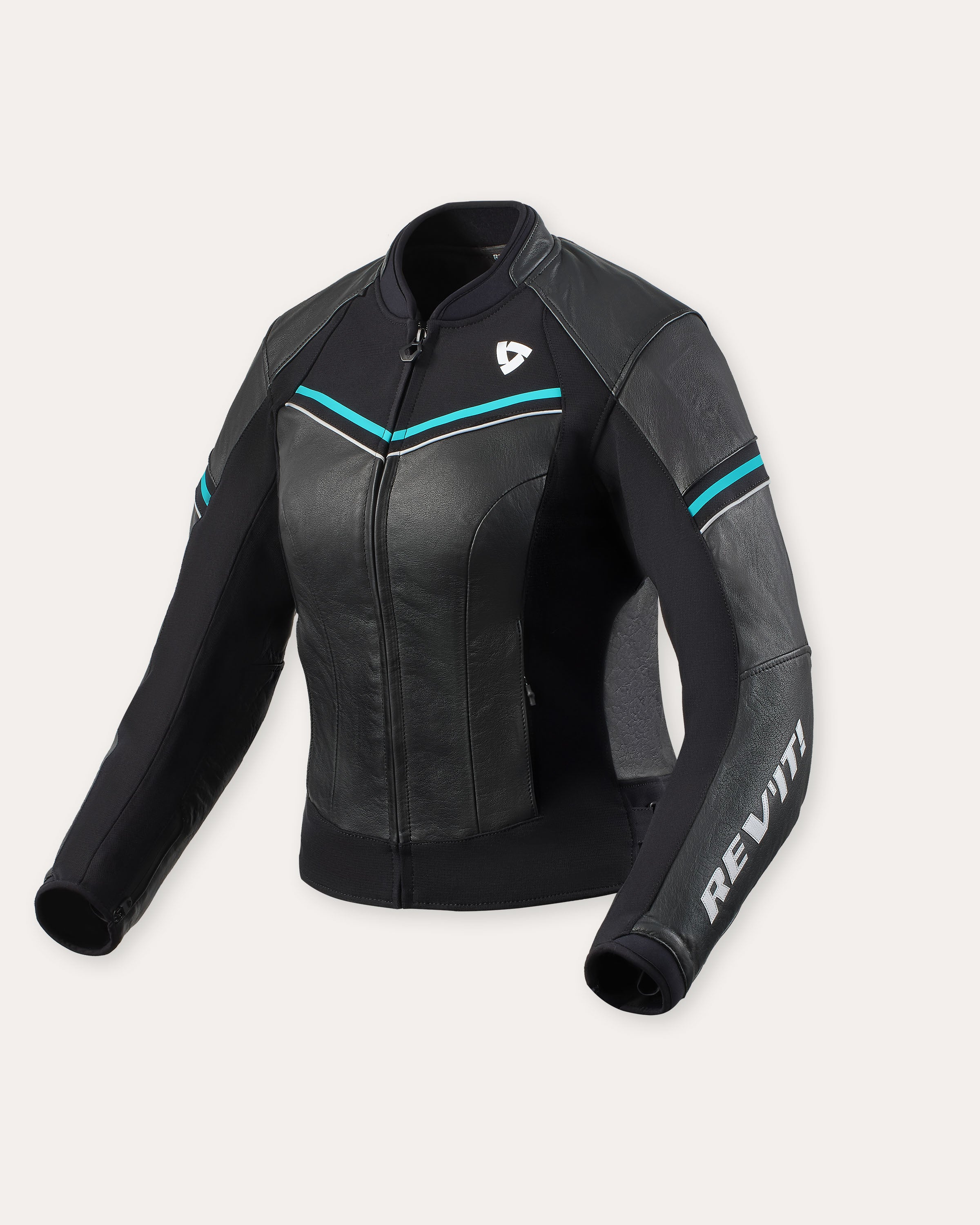 Jacke Median Ladies Schwarz-Türkis 40 Standard