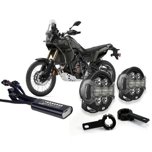LED-Zusatzscheinwerferset DENALI D7 Pro für Yamaha Ténéré 700 (2019-2024)/Rally (2024-)/World Raid (2022-2024) (Sturzbügelmontage)