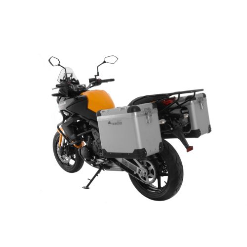 Motorrad Alukoffer System ZEGA Pro And-S 45/45 Liter mit Stahlträger schwarz für Kawasaki Versys 650 (2010-2014)