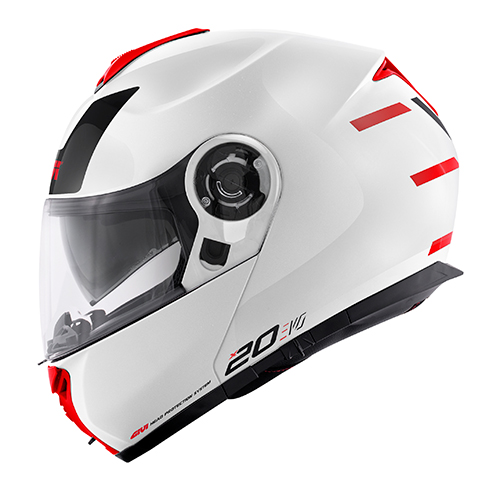 HPS X.20 EXPEDITION Klapphelm - Graphic EVO glossy - weiß/rot - Gr. 58/M