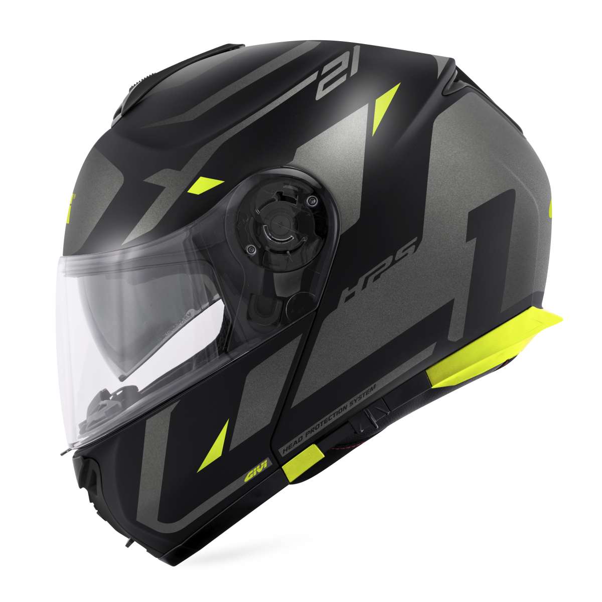 HPS X.21 EVO GRAPHIC - Gr. 63/XXL – matt-schwarz / titanium / gelb