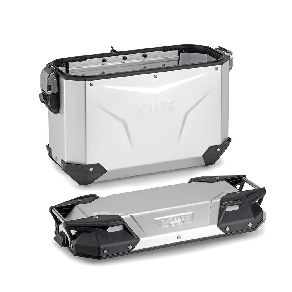 Seitenkoffer Trekker Outback EVO Monokey 37 Liter Rechts, aus eloxiertem Aluminium, SMART SEC. LOCK