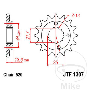 Ritzel 15Z Teilung 520 Alternative: 7260347
