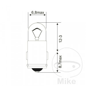Lampe 6V0.6W BA7S JMP Inhalt 10 Stück