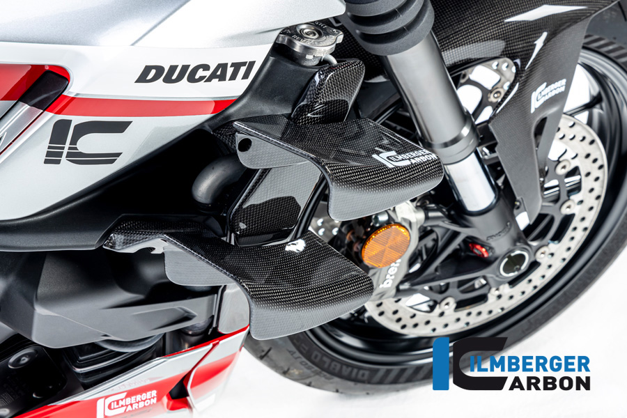 Wasserkühlerabdeckung rechts glanz Ducati Streetfighter V2