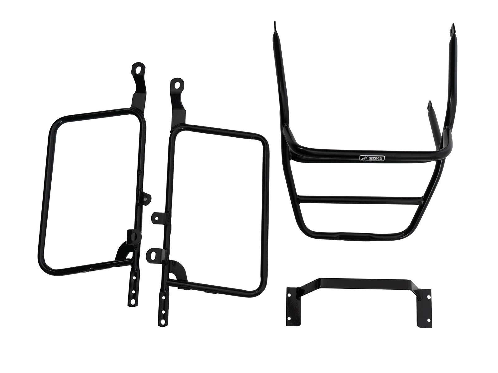 Komplettträgerset (Seitenkofferträger und Rohrgepäckbrücke Topcaseträger) schwarz für Suzuki GS 500/550 E/EC (1978-1988)