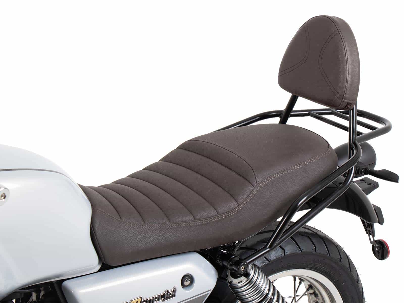 Sissybar mit Gepäckträger schwarz/braun für Moto Guzzi V7 Special/Stone/Centenario (2021-2024)