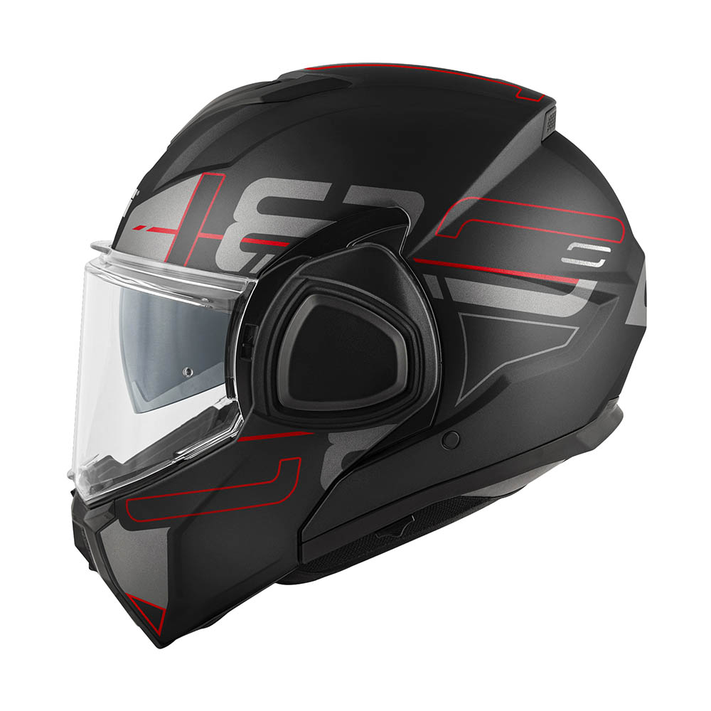 HPS X36 ABS FLIP-BACK VERTIGO, Gr. 63/XXL, Schwarz matt / Rot