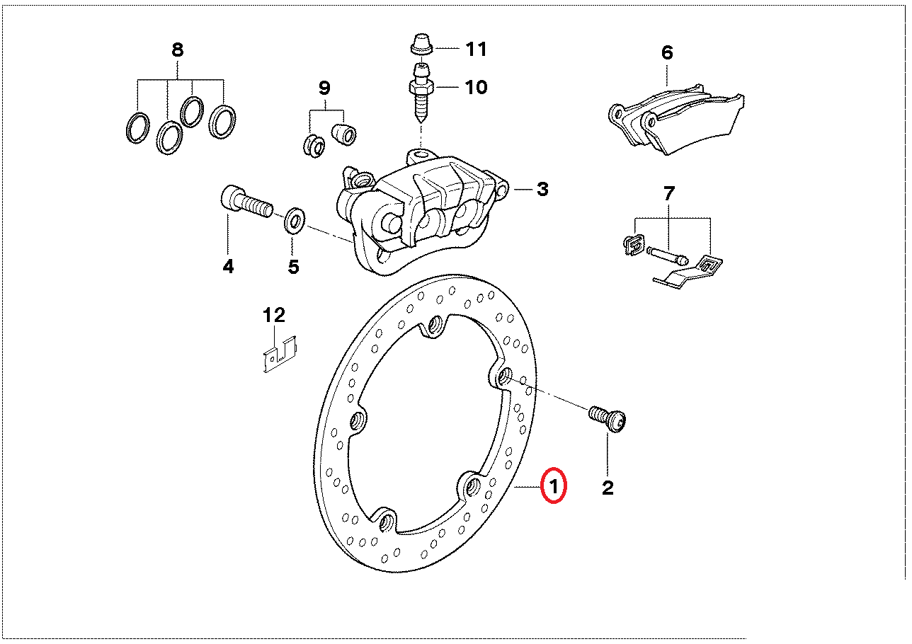 diag_2vhj BMW R1100GS original Bremsscheibe hinten NEU R 1100 RT S R R 1150 GS R RT RS