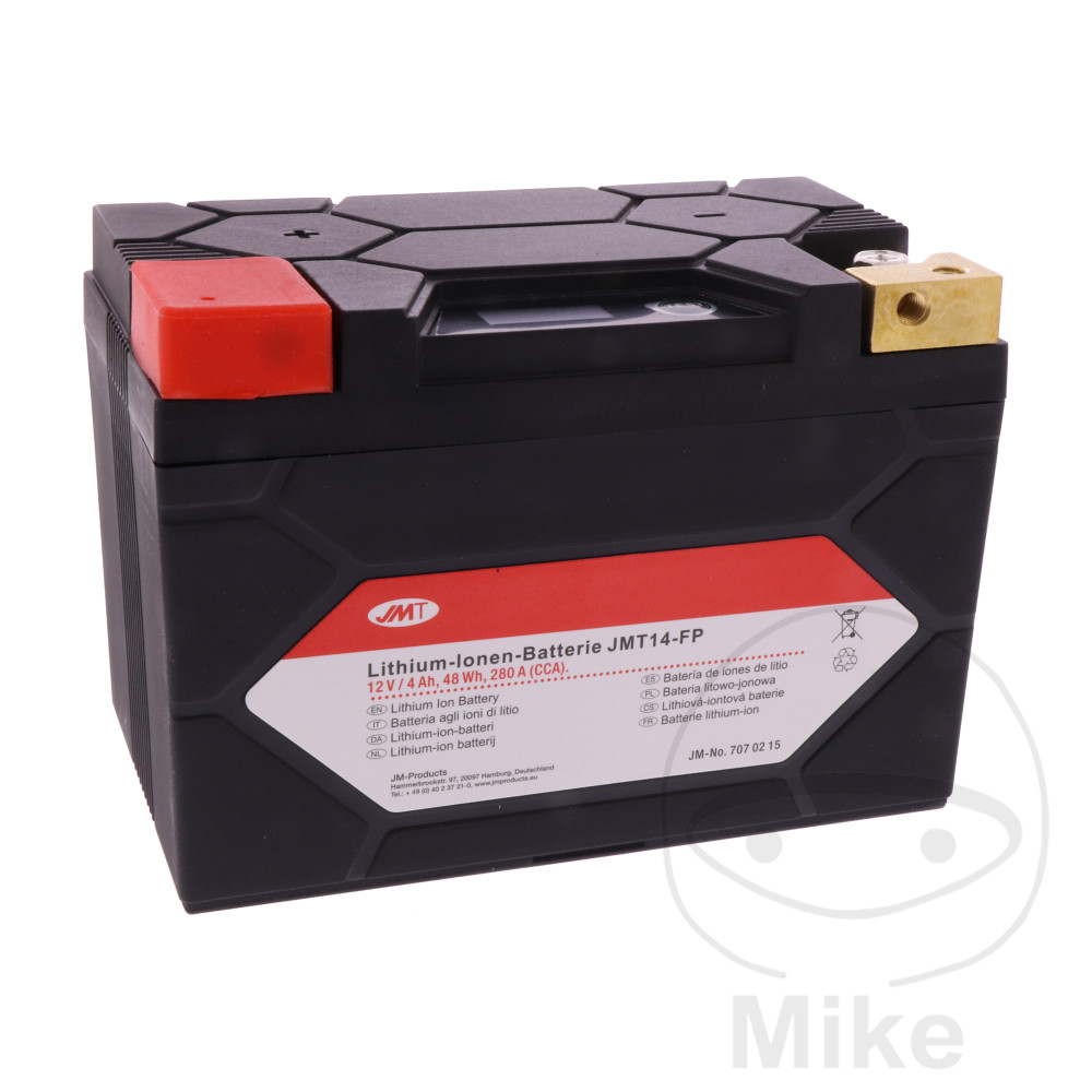 Batterie Motorrad JMT14-FP JMT Lithium-Ionen mit Anzeige