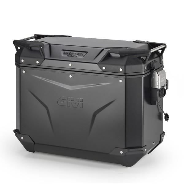 Alu-Seitenkoffer Trekker Outback EVO 44, schwarz, Links, 44 Liter / SMART SECURITY LOCK