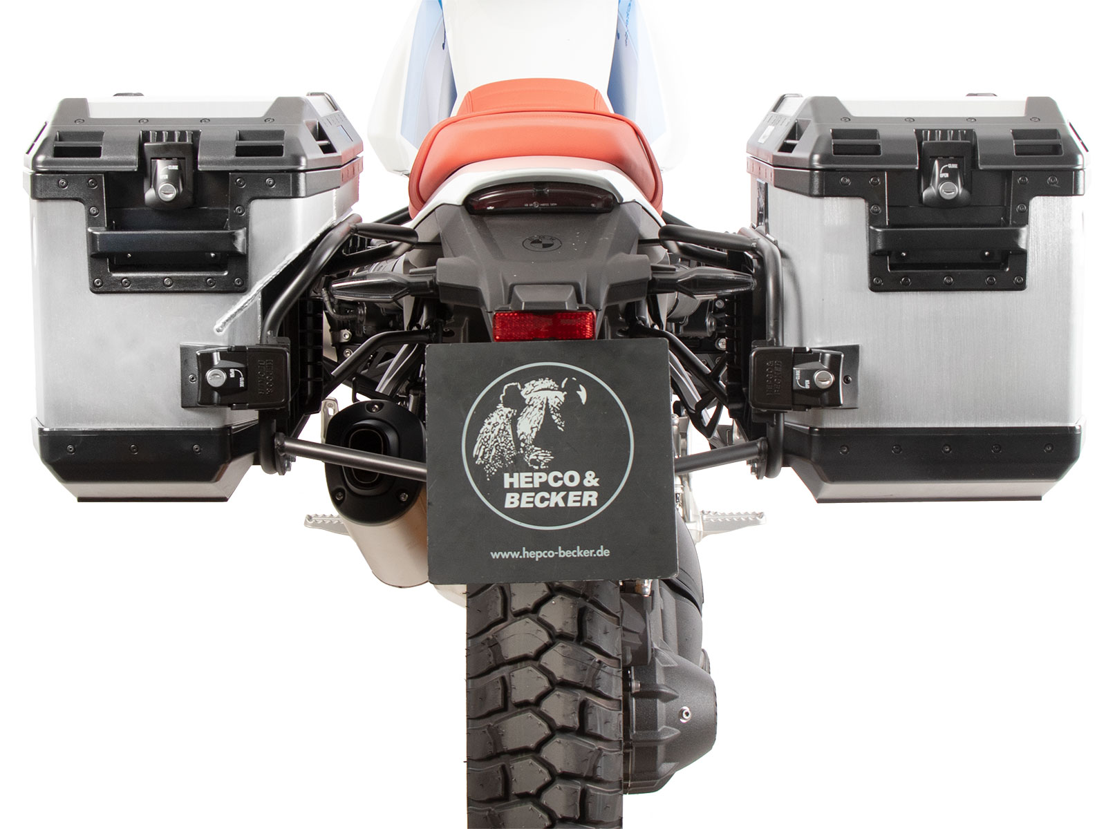 Kofferträgerset Cutout inkl. Xplorer Cutout silber Kofferset für BMW R 12 G/S (2025-)