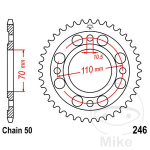 Kettenrad 35Z Teilung 530 Innendurchmesser 070 Lochkreis 110