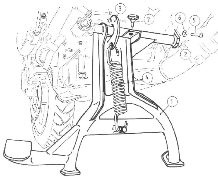 Hauptständer schwarz für Honda CBF 600 (2004-2007)