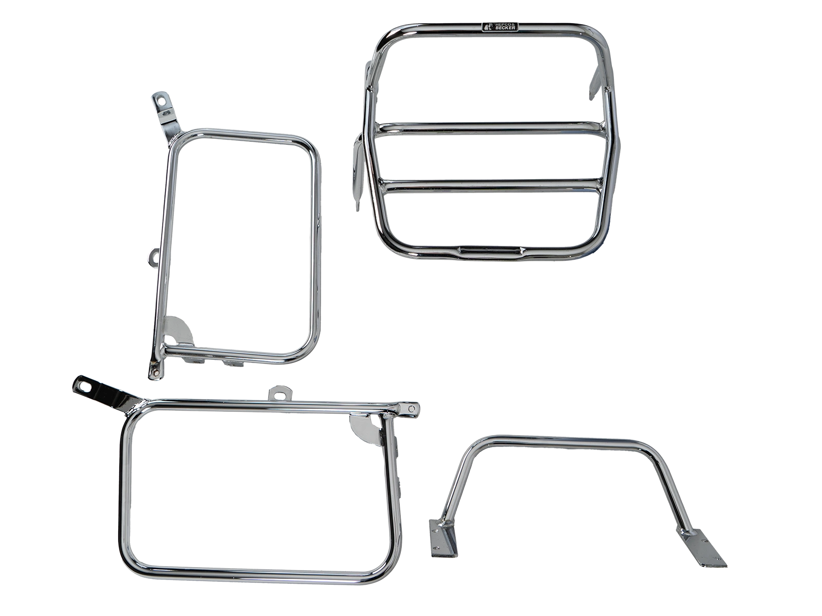 Komplettträgerset (Seitenkofferträger und Rohrgepäckbrücke Topcaseträger) chrom für Honda CB 750 F1/F2 (1975)