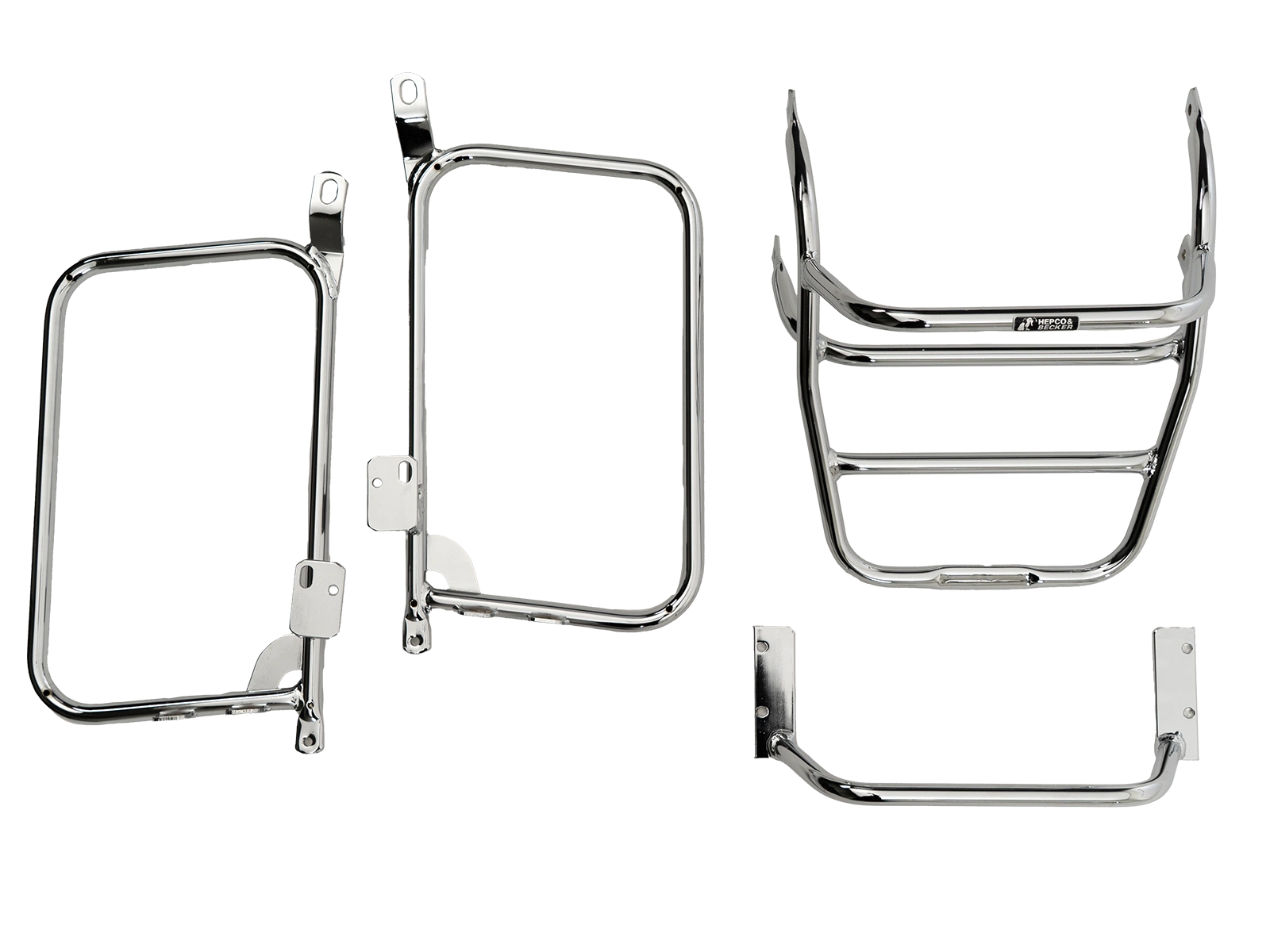 Komplettträgerset (Seitenkofferträger und Rohrgepäckbrücke Topcaseträger) chrom für Yamaha XS 750 SE (1980-1981)