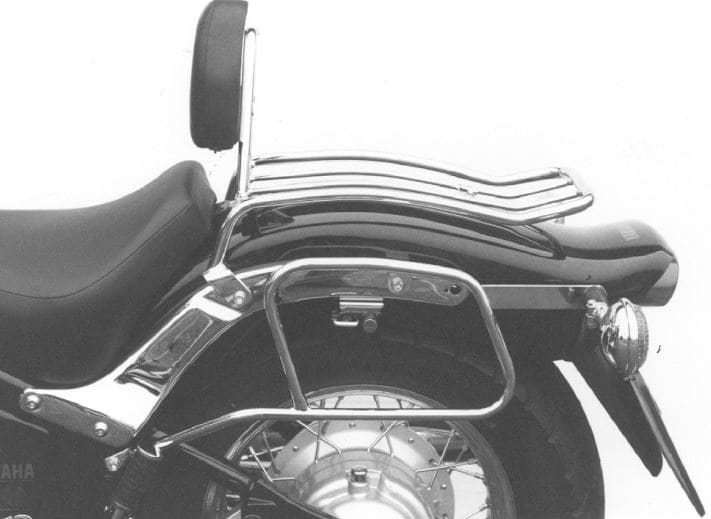Solorack mit Rückenlehne chrom für Yamaha XVS 650 Drag Star (1996-2003)