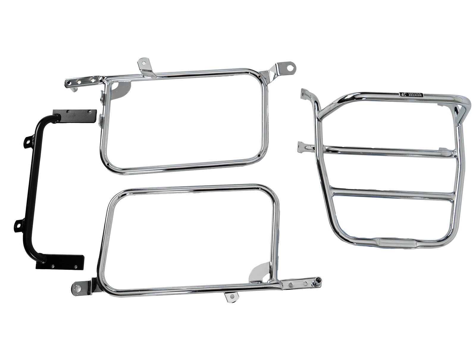 Komplettträgerset (Seitenkofferträger und Rohrgepäckbrücke Topcaseträger) chrom für Kawasaki Z 650 A/B/C/F (1977-1979)