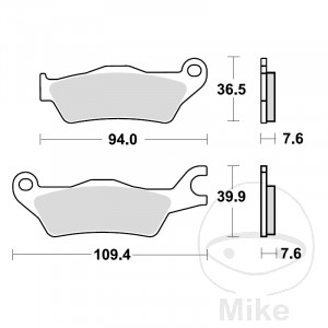 Bremsklotz Sinter TRQ TRW Alternative: 7370221