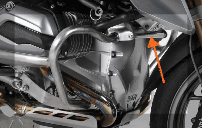 Versteifungsstrebe für Hepco&Becker Motorschutzbügel Edelstahl für BMW R 1200 GS LC (2013-2018)