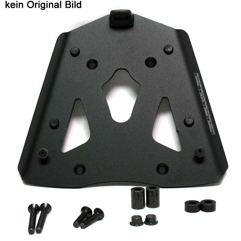 M8 Platten-Kit komplett Alu schwarz für Monokey Topcase / Max. Zuladung 6 kg