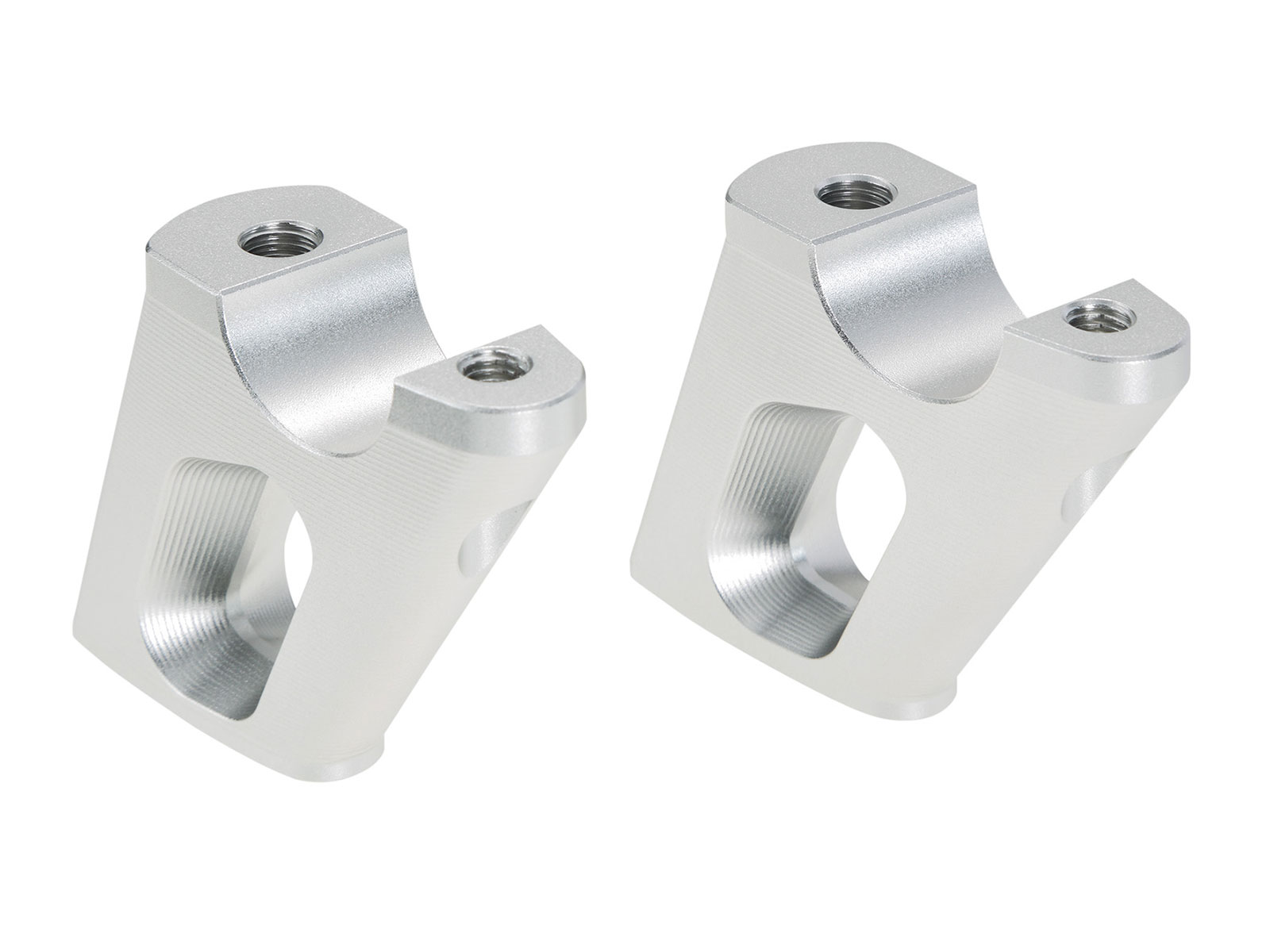 Lenkererhöhung mit Versatz 25 mm hoch, 23 mm zurück, silber für BMW K 1600 B / GT / GTL / Grand America (2017-)