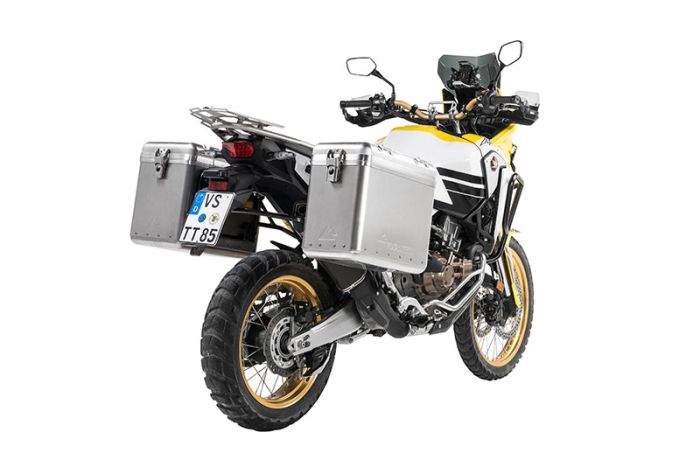 ZEGA Mundo Koffersystem für Honda CRF1000L Africa Twin (2018-) / CRF1000L Adventure Sports - Alu Natur | 38/45 | Silber