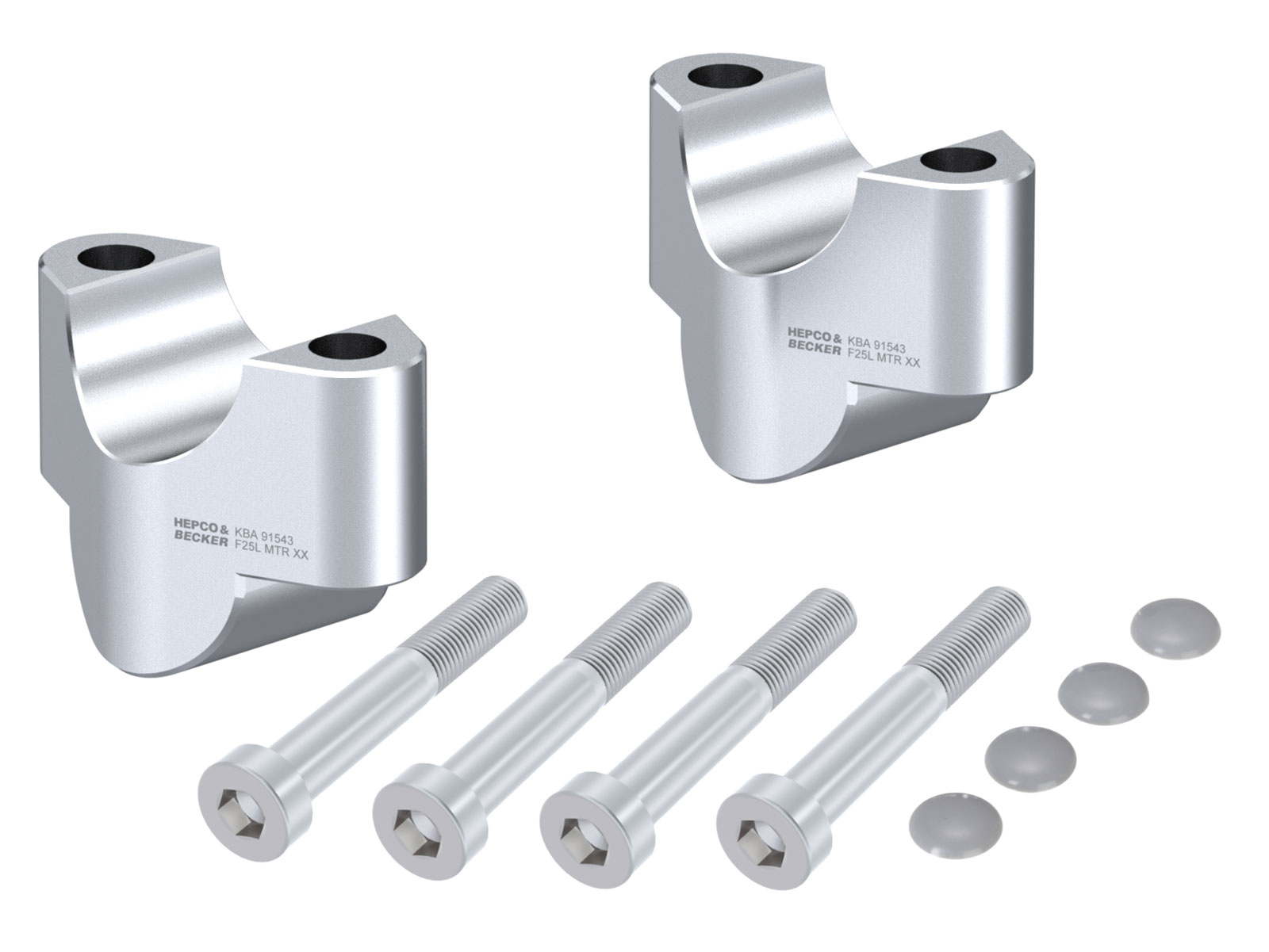 Lenkererhöhung für Husqvarna Norden 901 / Expedit (2022 - ), 25mm hoch - Silber