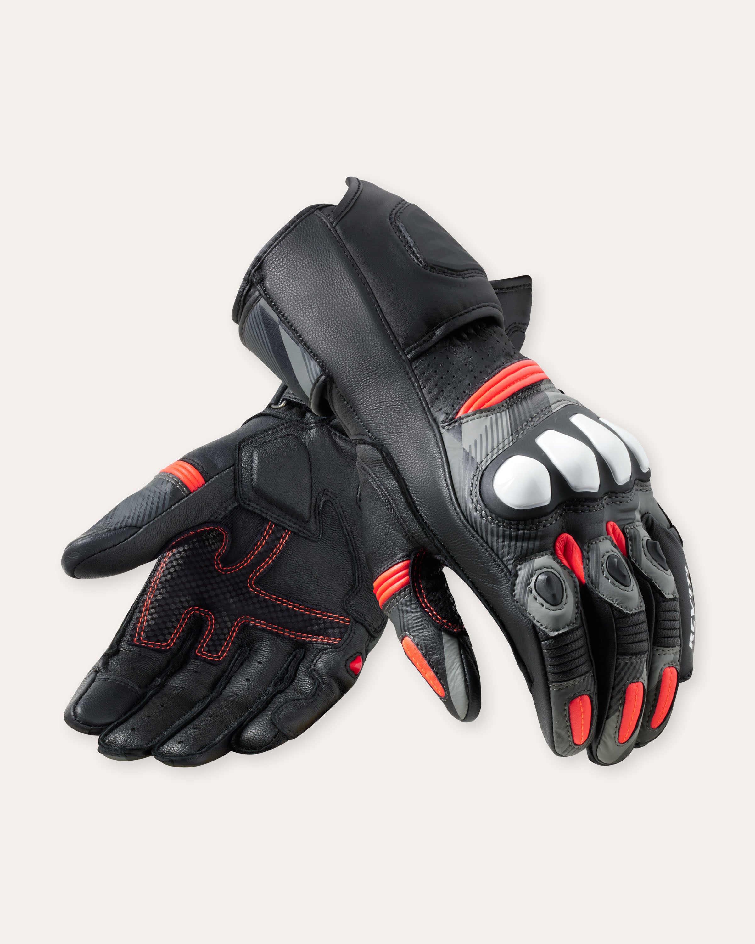 Handschuhe League 2 Schwarz-Neon Rot XXL Standard